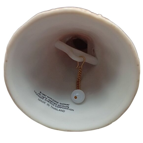 Vintage 1992 Marjorie Sarnat Christmas Caroler Girl Bell Figurine - Picture 4 of 4